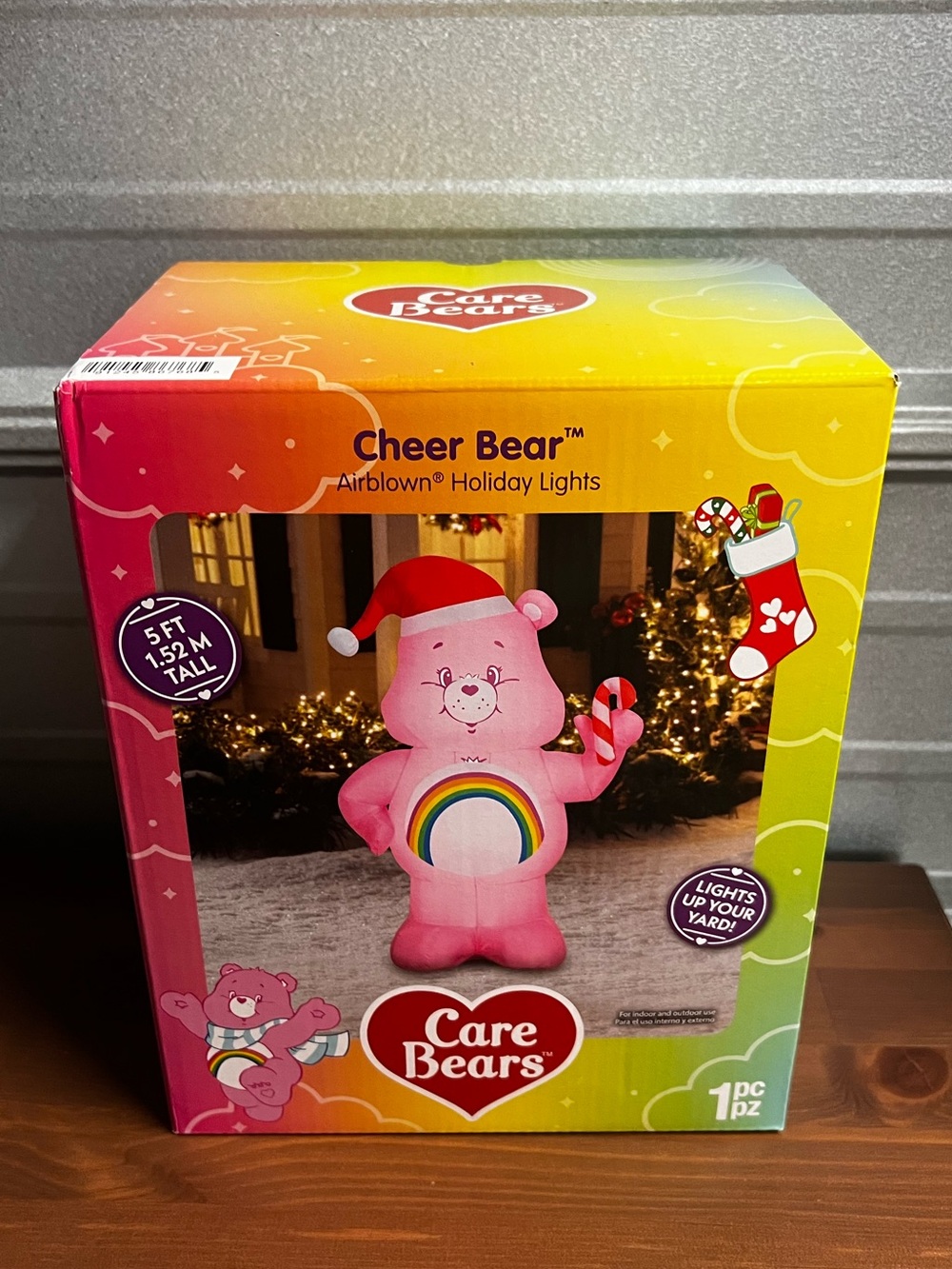 New 5ft Care Bears Cheer Bear Light Up Yard Inflatable Gemmy Holiday Christmas